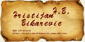 Hristijan Bikarević vizit kartica